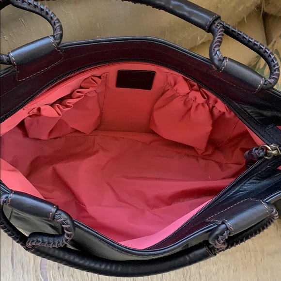 Cole Haan Black Leather Bag with Pink lining-MINT! - Picture 12 of 16